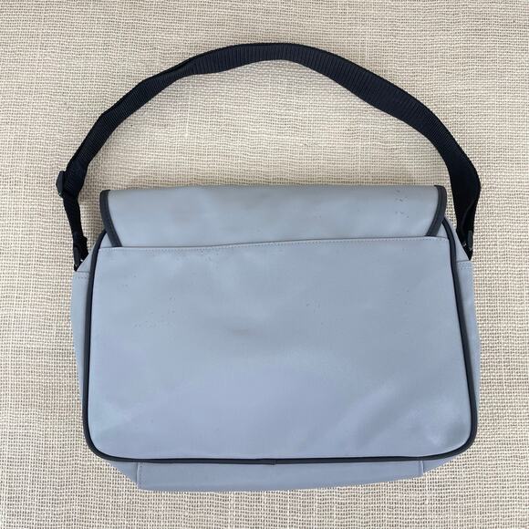 Sport Tek Nylon Crossbody Messenger Transit Bag Vintage 90's y2k, Gray Black - Picture 3 of 8